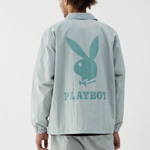 Playboy jacket by pacsun like new condition. 
Mint green